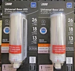 Feit Electric Universal Pl Horizontal 4-pin Led Bulb 3-color G24q-1, 2 Bulbs !. Fixed Price $19.99.