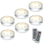 Starxing Puck Lights With Remote, Battery Operated Under Cabinet Lighting, Led. Fixed Price $17.51.
