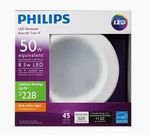 Philips 50w Led Recessed Retrofit Trim 4"/ Dimmable. Fixed Price $32.00.