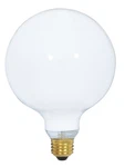 Satco S3003 100 Watt G40 Gloss White Medium Base Light Bulb 120 Volt. Fixed Price $16.09.