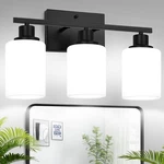 Mokatng 3light Bathroom Light Fixtures, Vanity With Milky White Shades,.... Fixed Price $72.98.