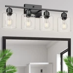 Modern 4 Light Bathroom Fixtures, 24 Inch Black Vanity Lights For Bathr.... Fixed Price $65.58.