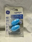 New Ge Lighting 4w 3,000 Hours Night Light Bulb Blue 26223 Package Of Two Bulbs. Fixed Price $12.74.