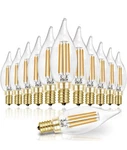 Hizashi 90+ Cri Led Candelabra Bulb 40w Eq E12 Dimmable 2700k Warm White 12 Pack. Fixed Price $25.00.