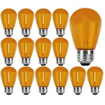Lrsueyskin 15 Pack Orange Led Bulb S14 Relacement Bulbs 1w. Fixed Price $25.32.
