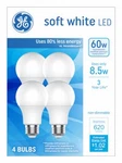 Led Light Bulbs, Soft White, A19 Shape, Medium Base, 8.5 Watts, 4-pk. - 93131063. Fixed Price $18.04.