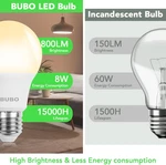 A19 Led Light Bulbs, 60 Watt Equivalent Soft White 2700k, 800 Lume.... Fixed Price $30.95.