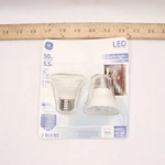 (2-pk) Ge Led Spot Light Bulbs Warm White Clear 385 Lumens 5.5-watts. Fixed Price $15.57.