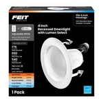 Feit Electric White 4 In. W Aluminum Led Dimmable Recessed Downlight 75. Fixed Price $16.11.