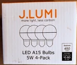 J.lumi Bpc4505 Led A15 G45 Bulb Shape 40 Watt Equivalent E26 Base 450 Lumens. Fixed Price $18.99.