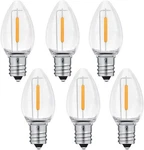 Neteha 6 Pack C7 Clear Led Replacement Christmas Light Bulb, Pack,. Fixed Price $10.36.