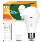 Neporal Magicglow Rechargeable Light Bulbs With 1 Packs-e26/e27, White. Fixed Price $16.75.