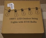 Sucolite 100ft Outdoor String Lights For Patio Waterproof Connectable St38 Led L. Fixed Price $44.59.