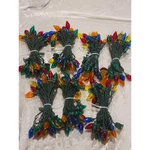 Multi Color Led Christmas Lights Holiday Time C7 Large Bulbs 7 Strings Of 25. Fixed Price $45.06.