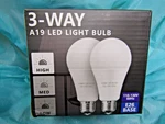 2 New 3-way, A19 Briignite Led Light Bulbs, 7/10/15 Watt, 5000k,e26 Base. Fixed Price $16.99.