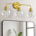 Edishine 24" Dimmable Vanity Light, Clear Glass Shades, Downward Lighting. Fixed Price $69.99.