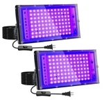 2 Pack 100w Uv Black Light, Ip65 Waterproof, Glow Party Stage Lighting.... Fixed Price $47.19.