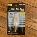 Philips Candelabra Base 13823-0 25w 12v Qty-1 Bulb. Fixed Price $14.95.