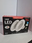 Feit Led Lights Dimmable Retrofit 5-6 Inch 75w 2 Pack 2700k Soft White. Fixed Price $18.99.