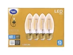 New Great Value Led Lightbulb Deco 60w Edison Vintage Style 300 Lumen Pack Of 4. Fixed Price $13.99.