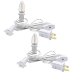 2 Pack Chainable Accessory Cord With C7 Led Light Bulb 6 Ft Indoor Blow Mold Lig. Fixed Price $18.52.