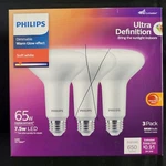 Philips 65w 7.5w Led Indoor Light. Dimmable Warm Glow Effect. Soft White. Fixed Price $10.00.