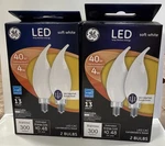 Lot Of 2- Light Bulbs Ge Led Chandelier Frosted 40 Watt 4w -soft White (4 Bulbs). Fixed Price $13.99.