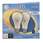 Ge 2pk 15w A21 Bulb, Partno 66133, By G E Lighting General Electric Daylight Dim. Fixed Price $12.00.