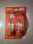 Safe-t 25w 130v Chandelier Lamps Bulbs Clear Nos 1986 New Sealed. Fixed Price $12.99.