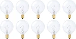 Simba Lighting Small Globe G16.5 Round Bulb 25w E12 Candelabra Base (10 Clear. Fixed Price $21.41.
