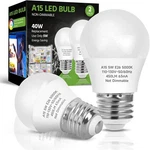 A15 5000k Led Refrigerator Light Bulb, 40w 2 Count Daylight White Use Only 5w. Fixed Price $8.25.