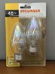 New Sylvania 40w F15 Iridescent Chandelier/fan Light Bulbs Standard Base 2 Pack. Fixed Price $22.95.