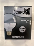 5 Bulbrite 40g25hm Half Chrome 40w Globe Shape Bulb New In Box. Fixed Price $43.00.