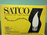 25 Pack Satco S3268 40w 120v Frost Flame Tip Candelabra. Fixed Price $45.00.