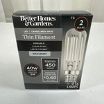 Better Homes & Gardens T6 Led Light Bulbs , 4 Watts (40w Equivalent) 2pk New. Fixed Price $4.64.