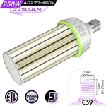 Kukuppo 250w 480v E39 Mogul Base Led Corn Bulb Lights 5000k Garage Barn Lighting. Fixed Price $99.20.