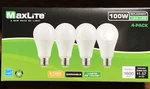 Maxlite 13w Led (replace 100w) 4 Pack Dimmable Soft White (2700k) 1600lumins Nib. Fixed Price $10.50.