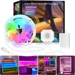 Daymeet Motion Activated Led Strip Lights, 9.8ft Rgb Sensor Under Bed Lig. Fixed Price $18.99.