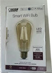 Feit Electric St1960 / Ag 60 Watt 60w Smart Wifi Bulb Amber No Hub Led. Fixed Price $11.00.
