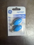 Ge Lighting 4w 3,000 Hours Night Light Bulb - Blue 26223 (6 Pack) 12 Bulbs. Fixed Price $29.00.