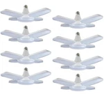 8 Packs Led Garage Lights 60w Trilights Ceiling High Low Bay Deformable Adjust. Fixed Price $86.66.