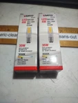 Satco S11214 4w 120-130v T4 Clear Ba15d Bayonet Dc Base Led Bulb Quan 2. Fixed Price $20.00.