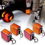 4x Square Amber/red 51-led Turn Signal Pedestal Trailer Semi Truck Fender Lights. Fixed Price $59.98.
