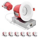 Luxrite 6-pack 4" Led Recessed Lights 5cct 15 Watts 1000lm Dimmable Baffle Trim. Fixed Price $409.99.