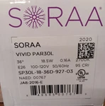 Soraa Led Lamp Vivid Par30l 36 Fl 1000 Lumens 18.5w Sp30l-18-36d-927- 03. Fixed Price $50.00.