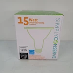 Simply Conserve 15 Watt Led Warm White Flood Light Par38 Lpar38d15w-27k Lot Of 2. Fixed Price $10.79.