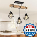 Feanron 3-light Farmhouse Pendant Light Fixture Kitchen Island Dining Room Rusti. Fixed Price $87.17.