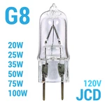 G8 2-pin Bi-pin 120v Clear T4 Jcd Type Dimmable Bulb 20w 25w 35w 50w 75w 100w. Fixed Price $1.75.