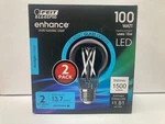 3011638 Feit Enhance A19 E26 (medium) Filament Led Bulb Daylight 100 Wa. Fixed Price $13.00.