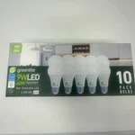 Greenlite 10 Pack 9w Led (60w Equivalent) Lightbulbs 800 Lumens Green Lite. Fixed Price $9.99.
